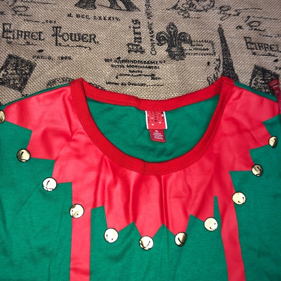 Target Brand NWT! Christmas  514368 Elf Green/Red Striped Pajama Sweater - Picture 10 of 12